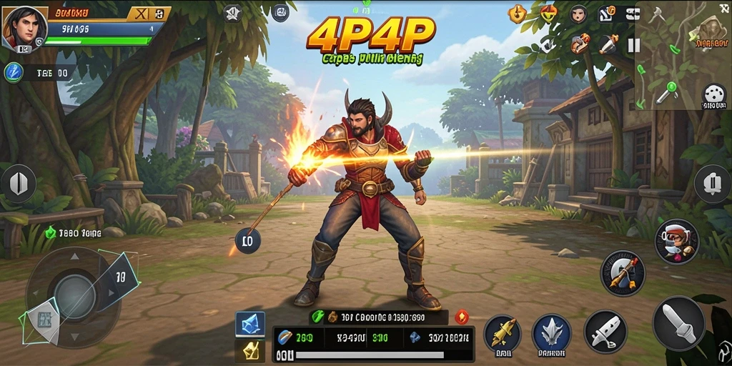 Gameplay seru dan strategis dalam 4P4P yang menantang.