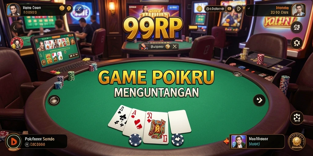Tampilan permainan poker yang menarik di aplikasi 99RP.