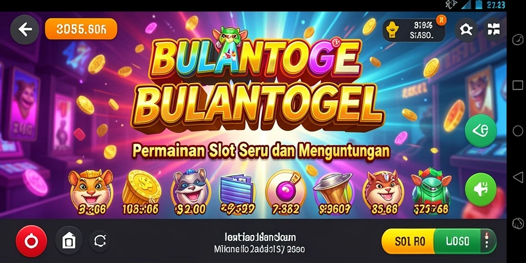 Screenshot utama BULANTOGEL menampilkan gameplay Slot yang menghibur.