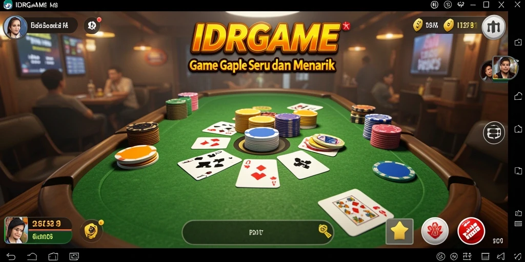 Screenshot gameplay IDRGAME menampilkan keseruan bermain Gaple.