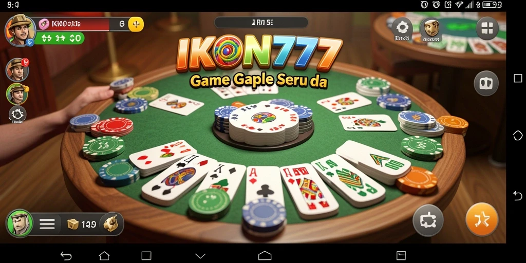 Tampilan gameplay Gaple yang seru dan kompetitif di IKON777.