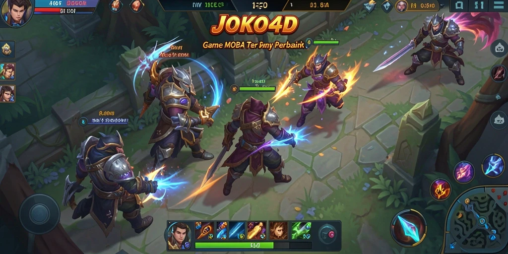 Tampilan gameplay seru di JOKO4D dengan aksi MOBA.
