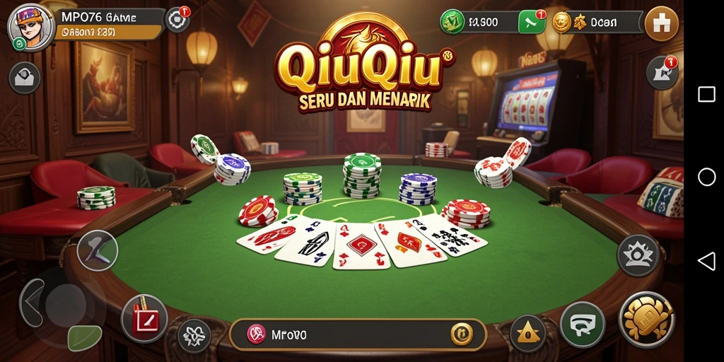 Screenshot utama MPO76 menampilkan gameplay QiuQiu yang seru.