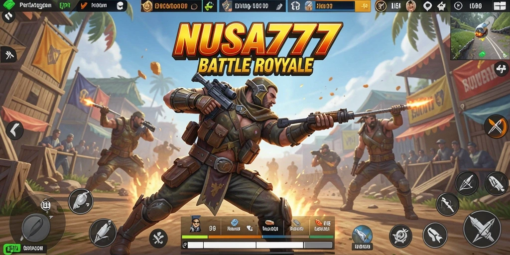 Tangkapan layar mempertunjukkan aksi seru di arena Battle Royale.