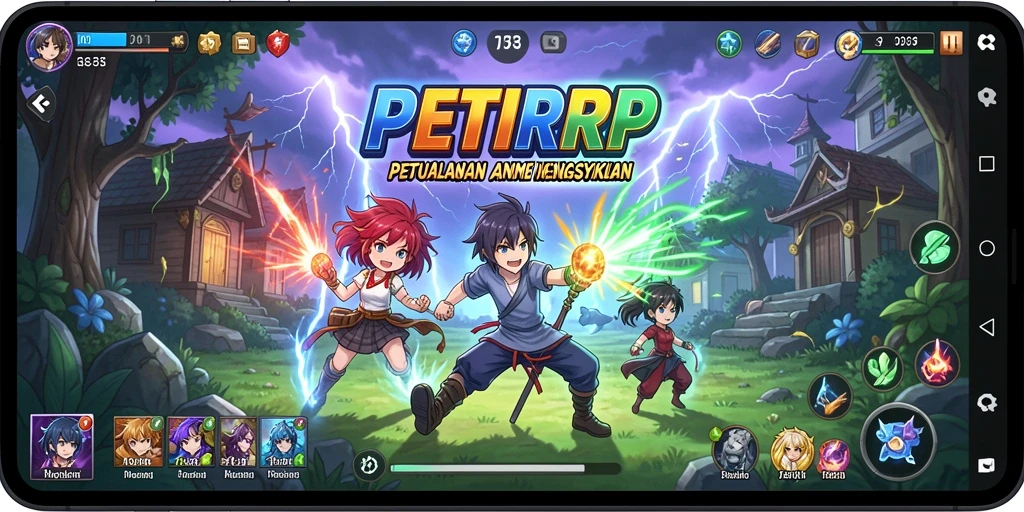 Tampilan menarik dari gameplay Anime PETIRRP.