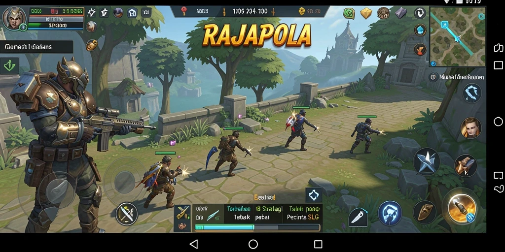 Tampilan gameplay RAJAPOLA yang menarik dan strategis.