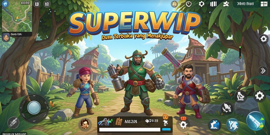 Tampilan gameplay SUPERVIP dengan dunia terbuka yang luas dan interaktif.