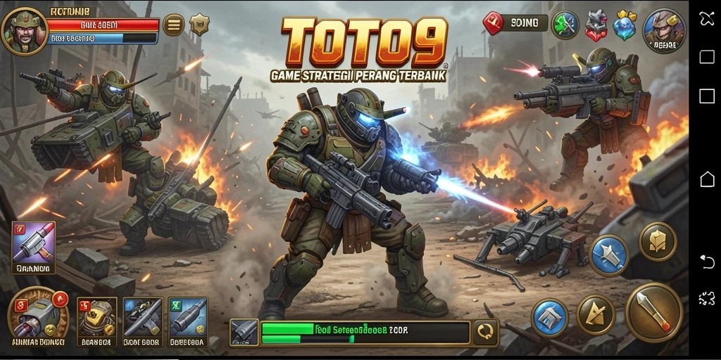 Tampilan gameplay menarik di TOTO9 dengan pertempuran strategis.
