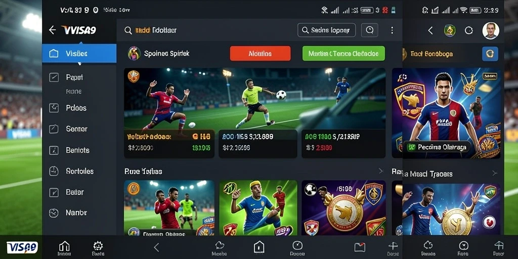 Screenshot permainan Sportsbook VISA89 yang menampilkan taruhan langsung.