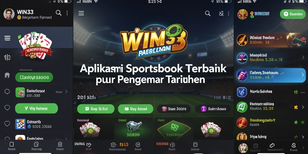Tampilan gameplay yang menarik dari aplikasi WIN33 dengan fitur Sportsbook.